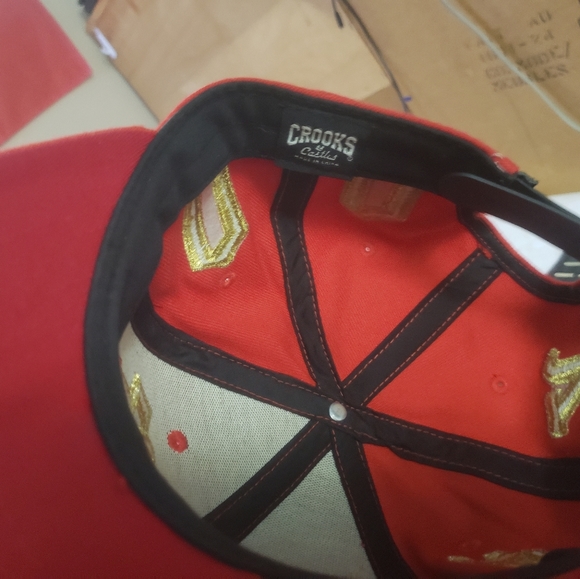 Crooks n castle red baseball hat - Picture 2 of 4